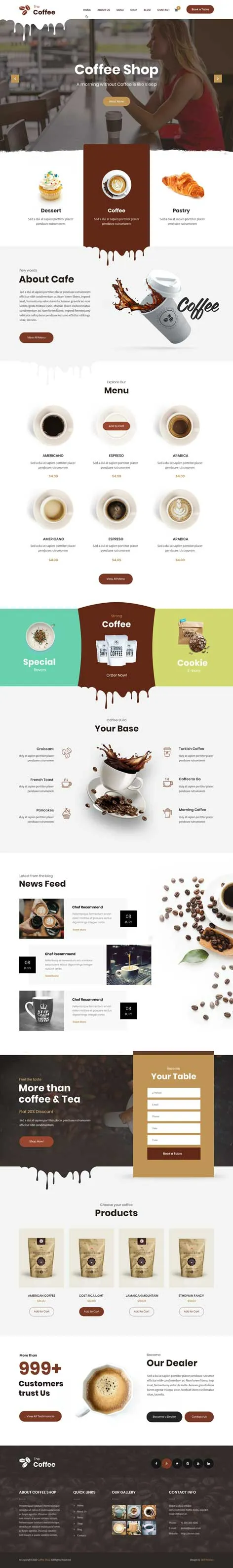 coffee WordPress theme