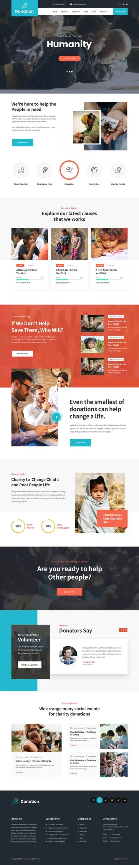 Donation WordPress theme