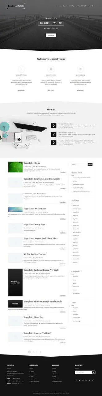 easiest free WordPress theme