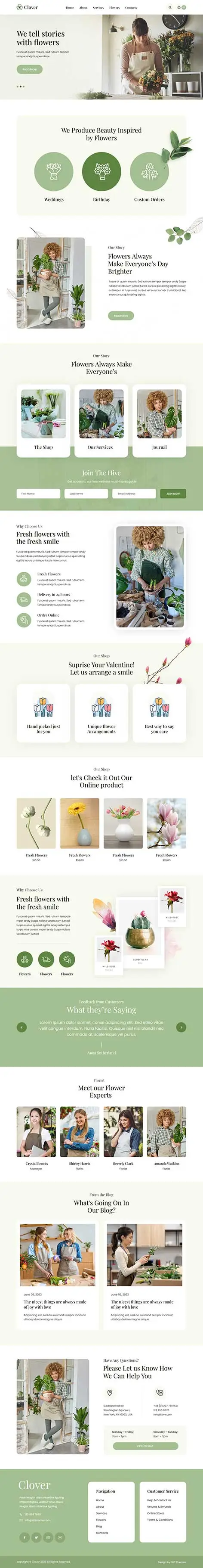 florist boutique WordPress theme
