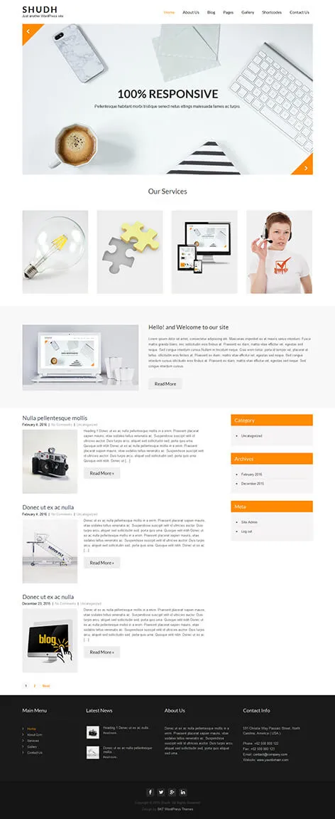 free minimal WordPress theme