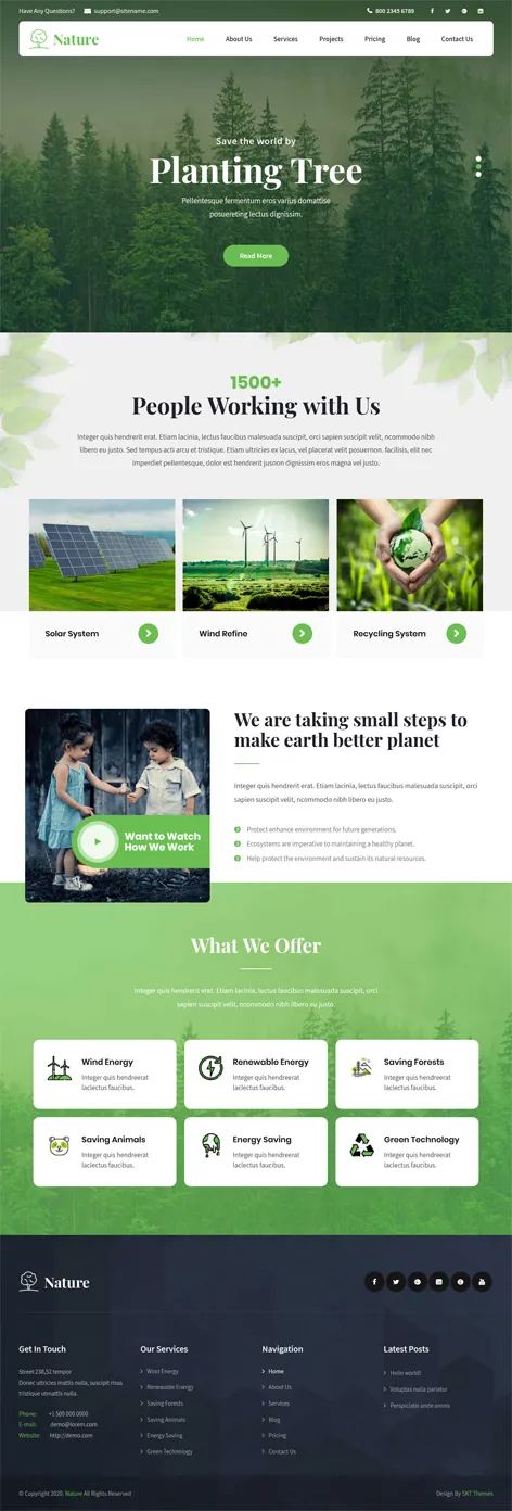 free nature WordPress theme