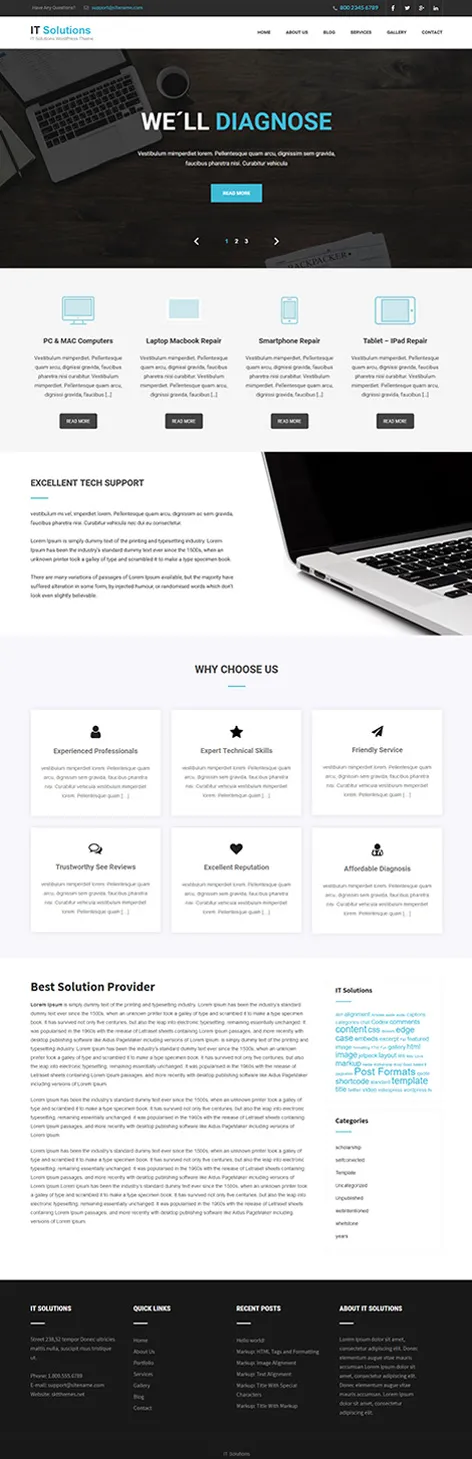 free software company WordPress theme