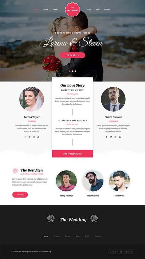 free wedding planner WordPress theme