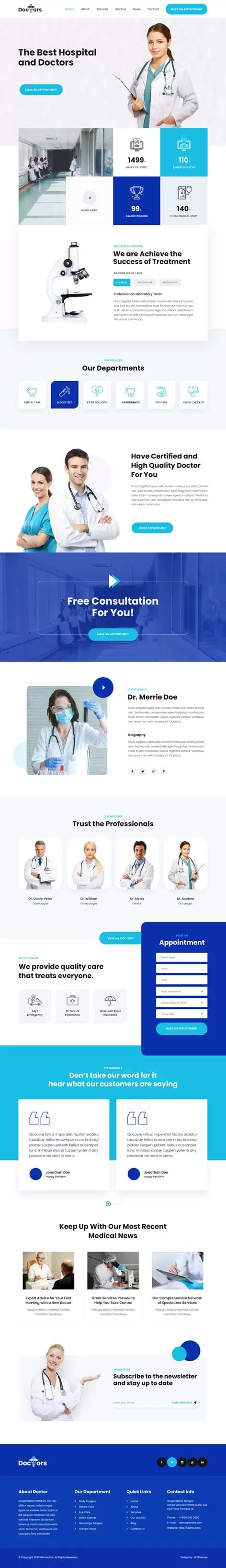 medical clinic WordPress theme