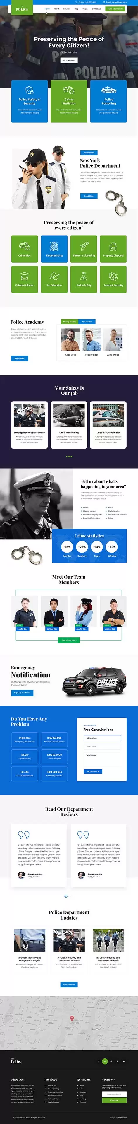 Police WordPress theme