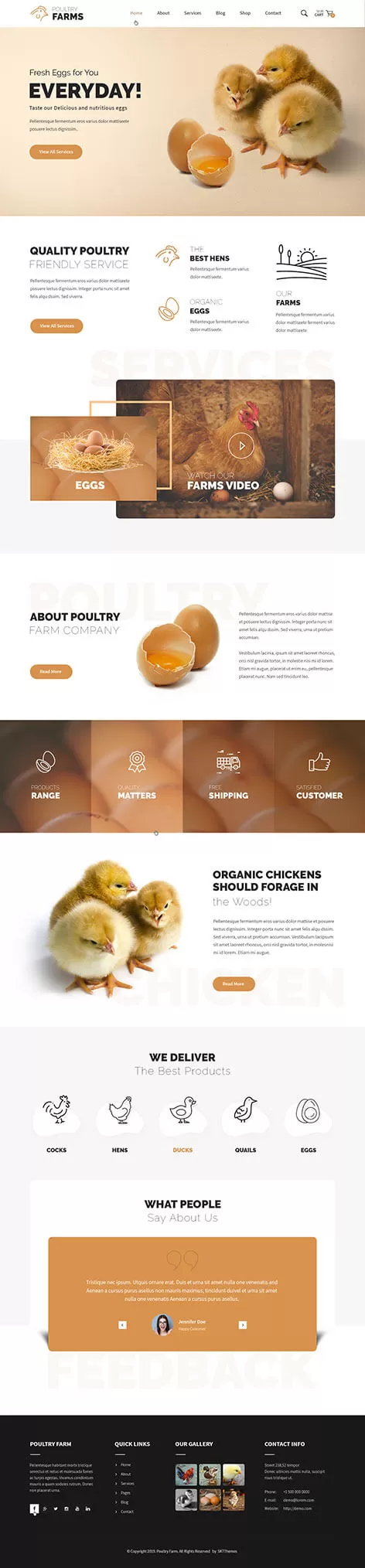 poultry farm WordPress theme