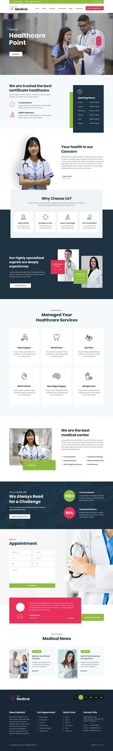 responsive medical WordPress theme