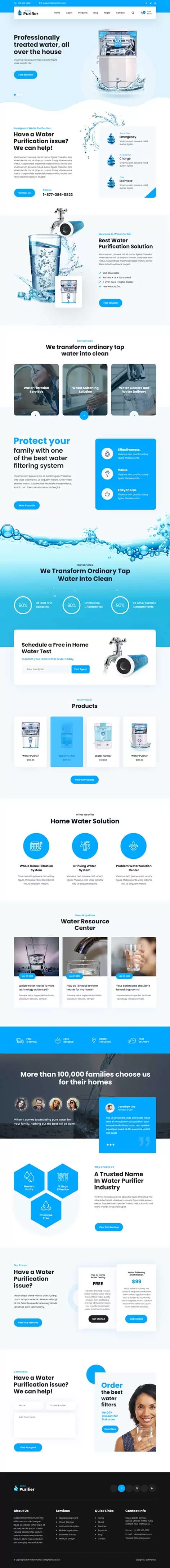 Water Purifier WordPress theme